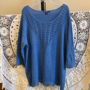 Roaman’s Blue Knitted Sweater Size 1X